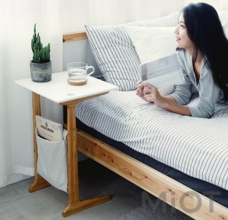 Столик Zen`s Bamboo Multifunctional Sofa Table White